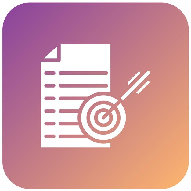 Estilo del icono del objetivo del diseño vectorial