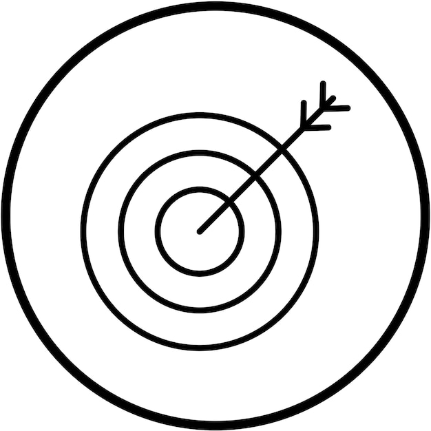 Estilo del icono del objetivo del diseño vectorial