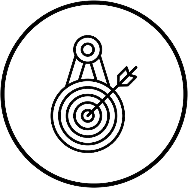 Estilo del icono de los objetivos de diseño vectorial