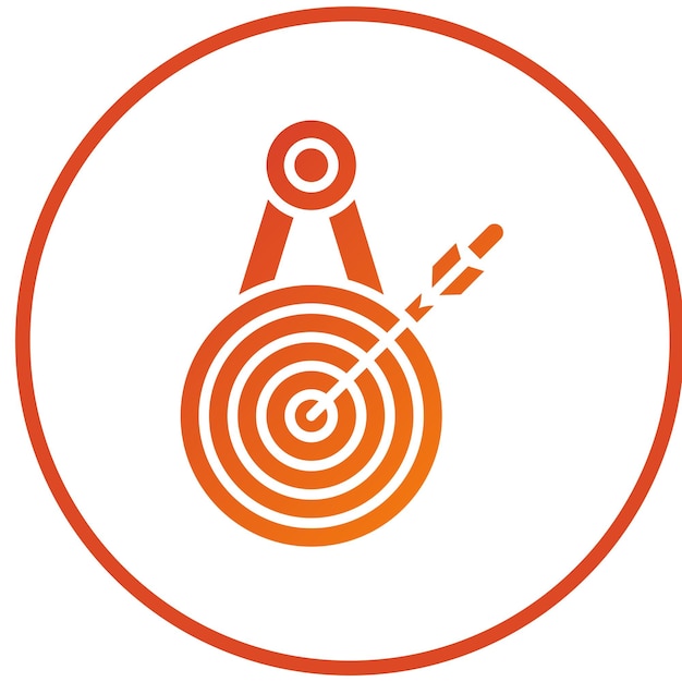 Estilo del icono de los objetivos de diseño vectorial