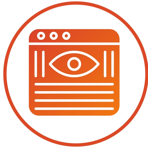 Estilo del icono de observación del diseño vectorial