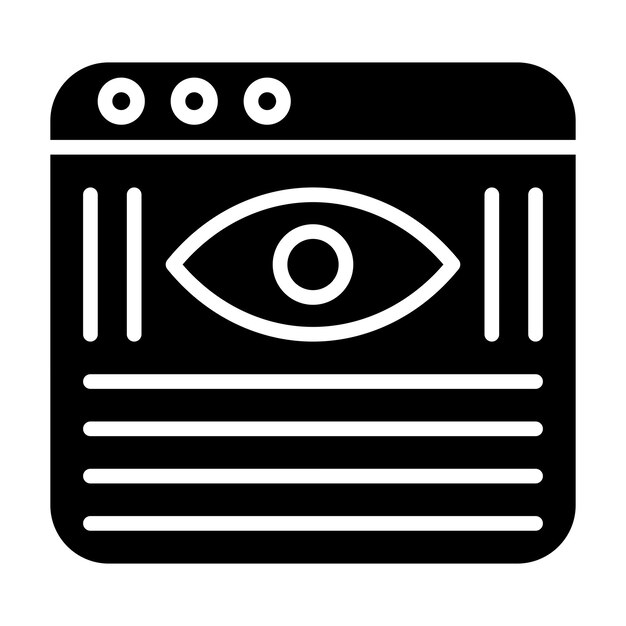 Estilo del icono de observación del diseño vectorial