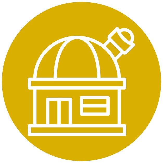 Estilo del icono del observatorio de diseño vectorial