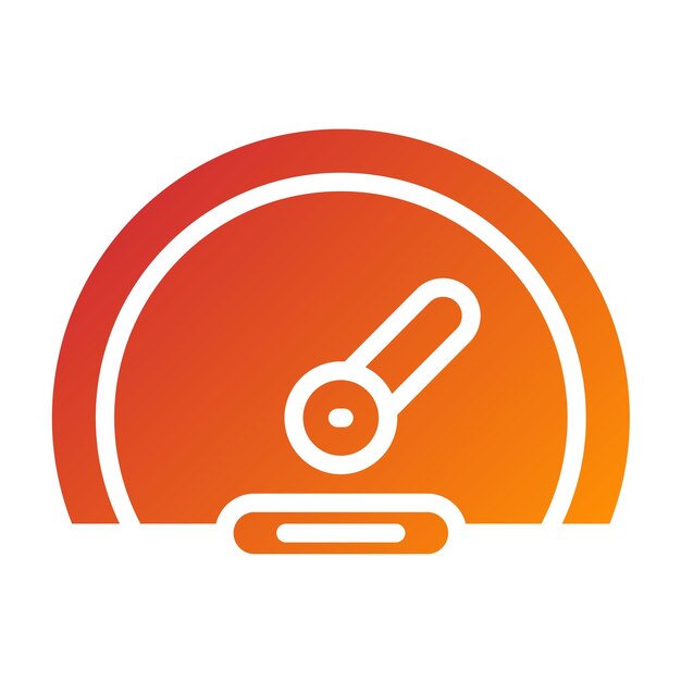 Estilo del icono del odómetro de diseño vectorial