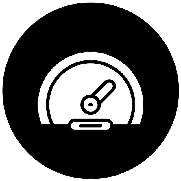 Estilo del icono del odómetro de diseño vectorial