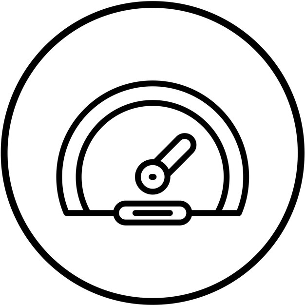 Estilo del icono del odómetro de diseño vectorial