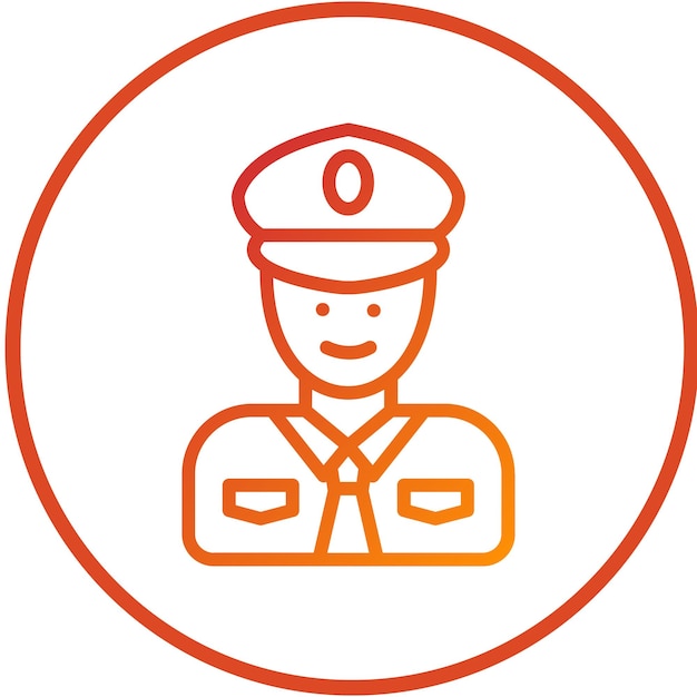 Estilo del icono del oficial de protección de datos de diseño vectorial