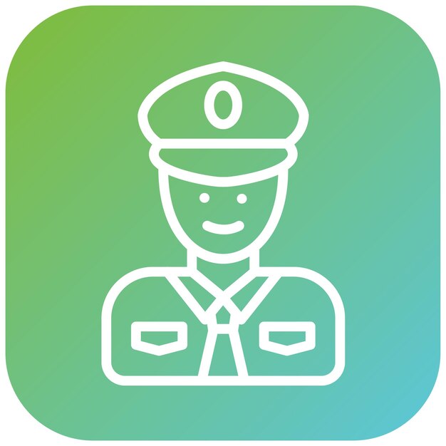 Estilo del icono del oficial de protección de datos de diseño vectorial