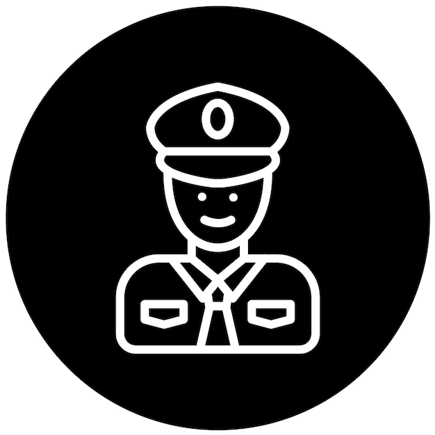 Estilo del icono del oficial de protección de datos de diseño vectorial