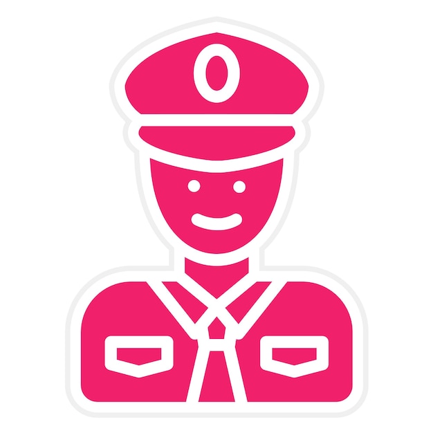 Estilo del icono del oficial de protección de datos de diseño vectorial