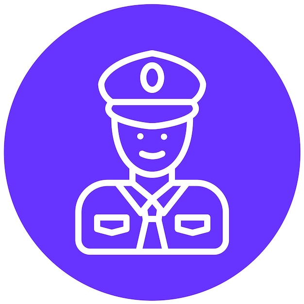 Estilo del icono del oficial de protección de datos de diseño vectorial