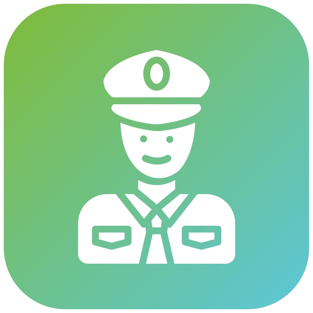 Estilo del icono del oficial de protección de datos de diseño vectorial