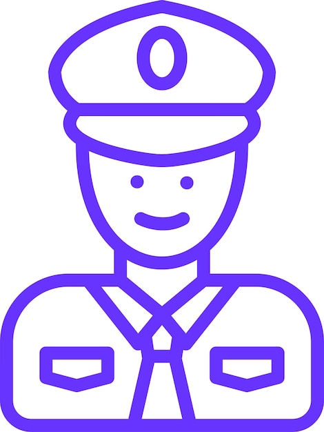 Estilo del icono del oficial de protección de datos de diseño vectorial