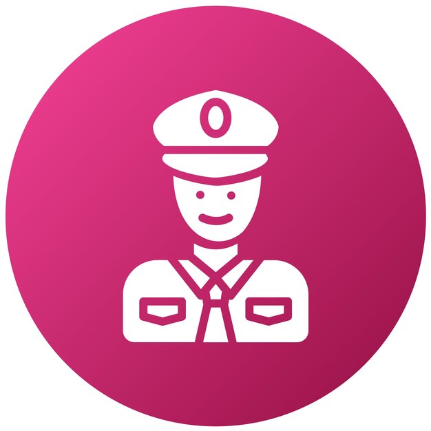 Estilo del icono del oficial de protección de datos de diseño vectorial