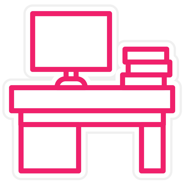 Estilo de icono de oficina en línea de diseño vectorial