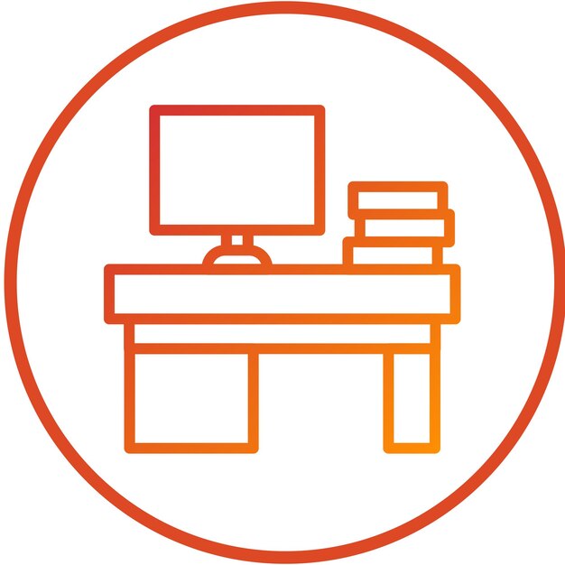 Estilo de icono de oficina en línea de diseño vectorial