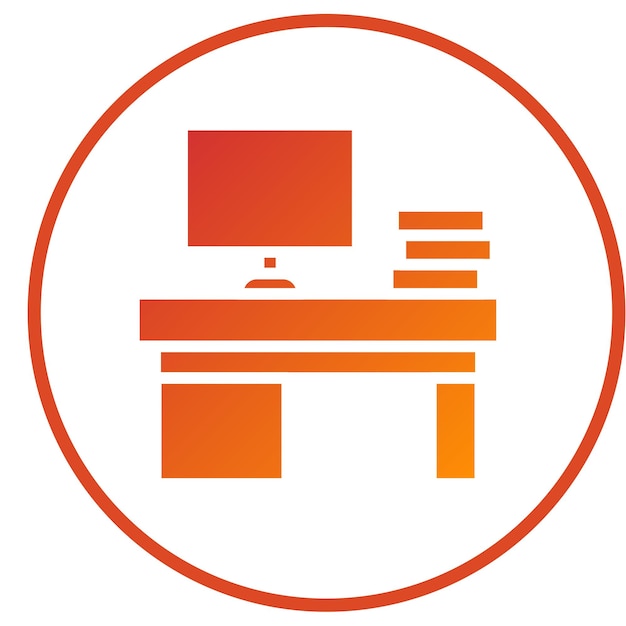 Estilo de icono de oficina en línea de diseño vectorial