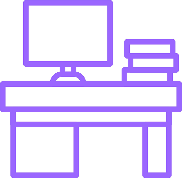 Estilo de icono de oficina en línea de diseño vectorial