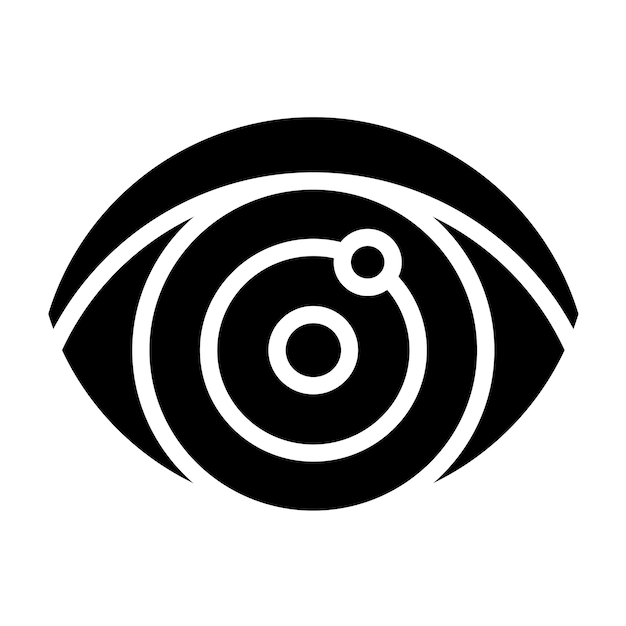 Estilo del icono del ojo de diseño vectorial