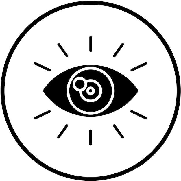 Estilo del icono del ojo de diseño vectorial