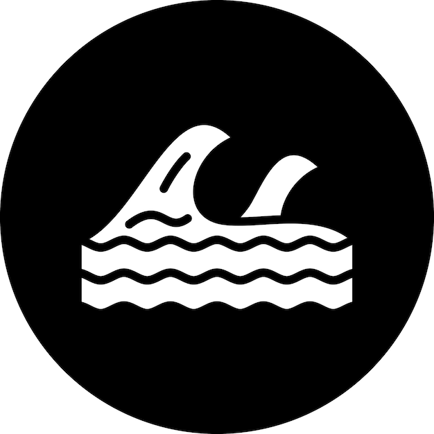 Estilo del icono de las olas