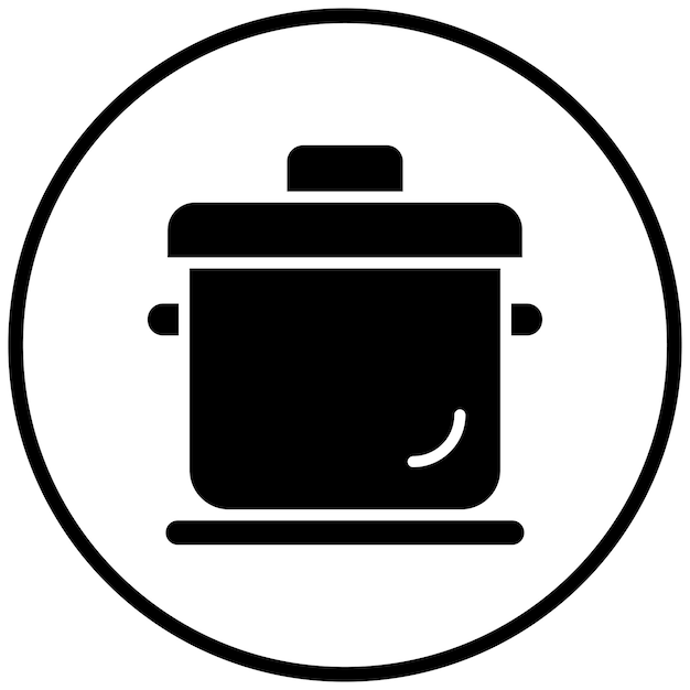 Estilo del icono de la olla de diseño vectorial