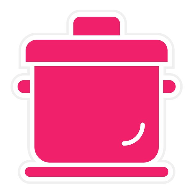 Estilo del icono de la olla de diseño vectorial