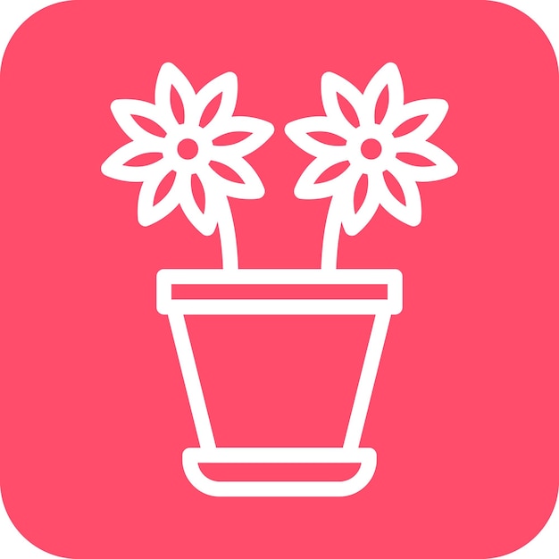 Estilo del icono de la olla de flores