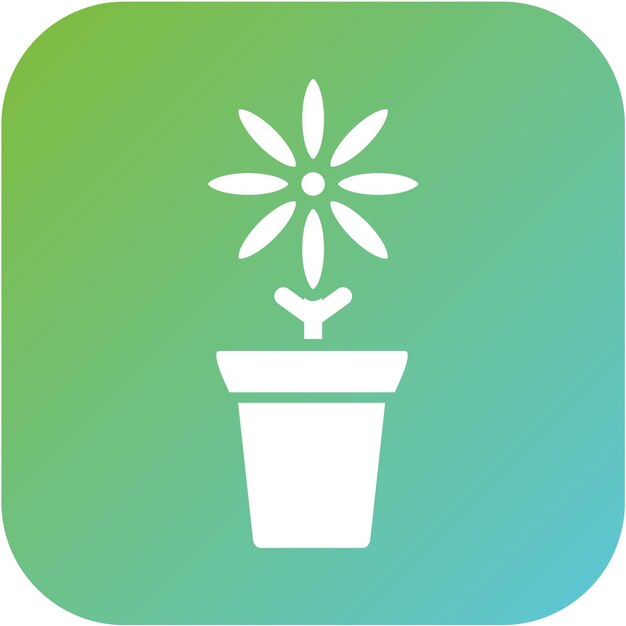 Estilo del icono de la olla de flores