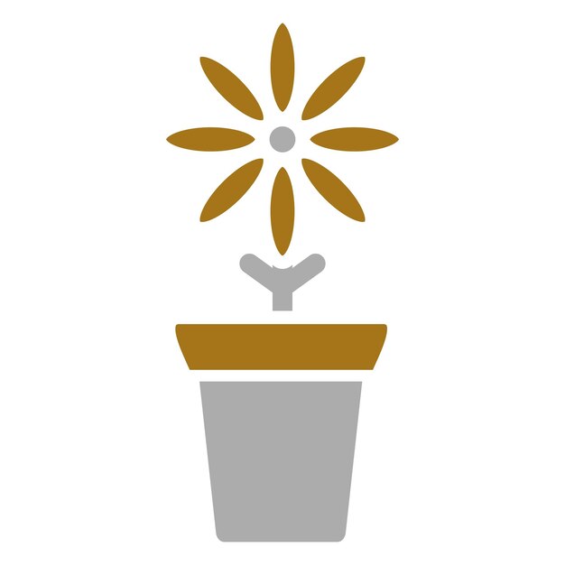 Estilo del icono de la olla de flores