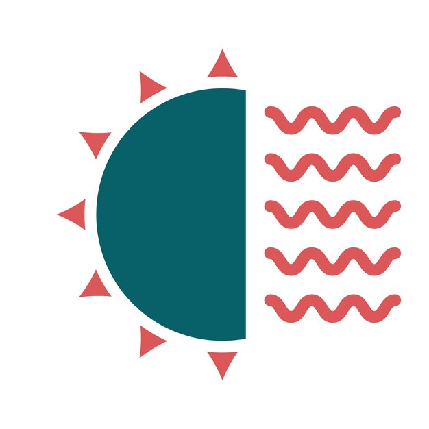 Estilo del icono de la onda de calor