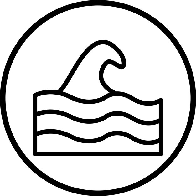 Estilo de icono de onda de diseño vectorial