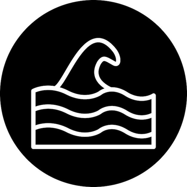 Estilo de icono de onda de diseño vectorial