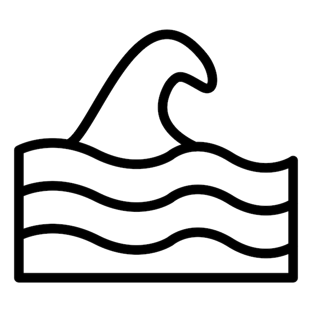 Estilo de icono de onda de diseño vectorial
