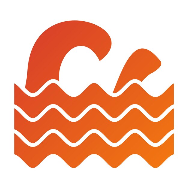 Estilo de icono de onda de diseño vectorial