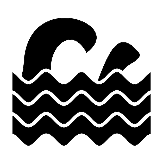 Estilo de icono de onda de diseño vectorial