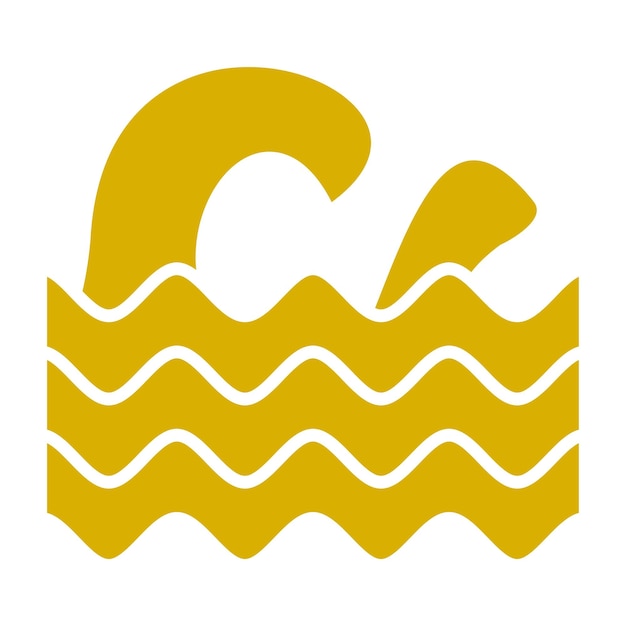 Estilo de icono de onda de diseño vectorial