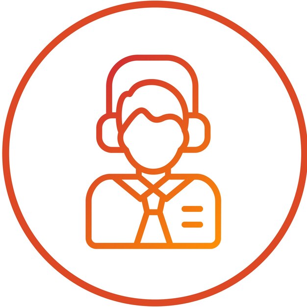 Estilo del icono del operador de diseño vectorial