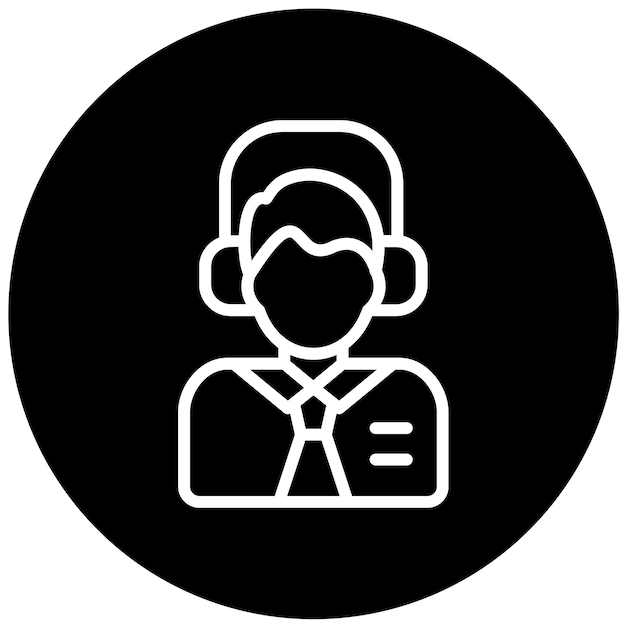 Estilo del icono del operador de diseño vectorial