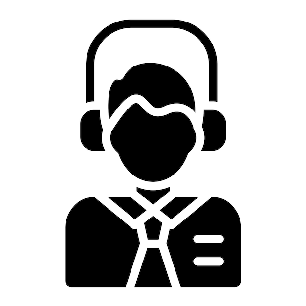 Estilo del icono del operador de diseño vectorial