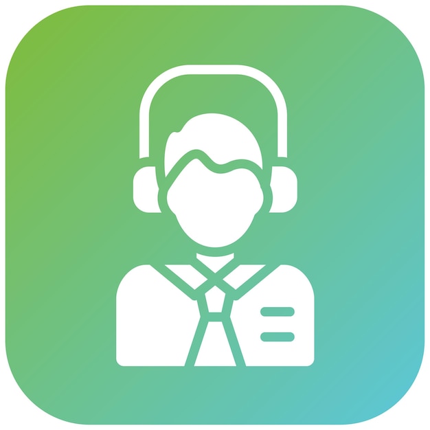Estilo del icono del operador de diseño vectorial