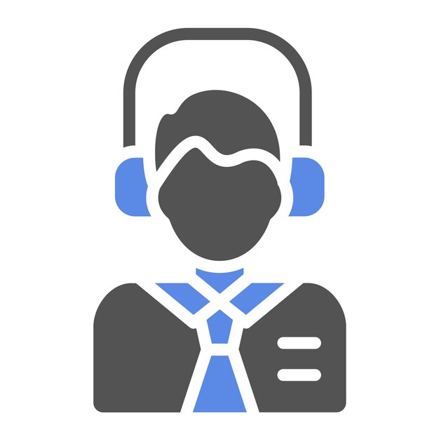 Estilo del icono del operador de diseño vectorial