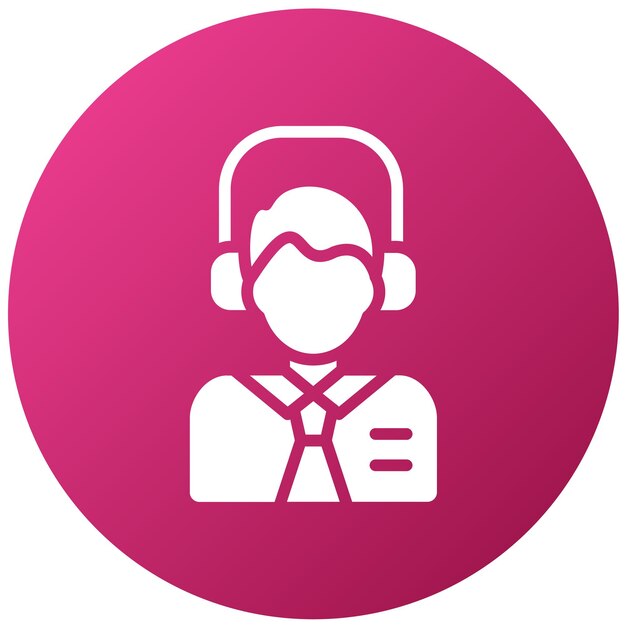 Estilo del icono del operador de diseño vectorial