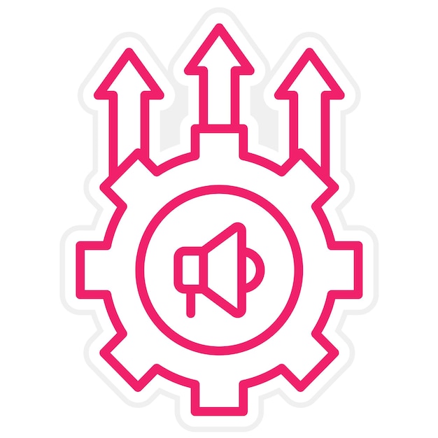 Estilo del icono de optimización de la campaña de diseño vectorial