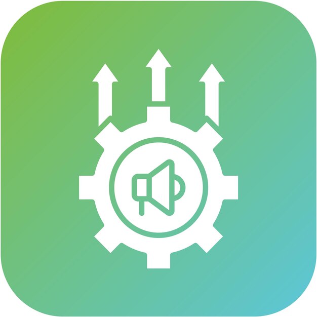 Estilo del icono de optimización de la campaña de diseño vectorial