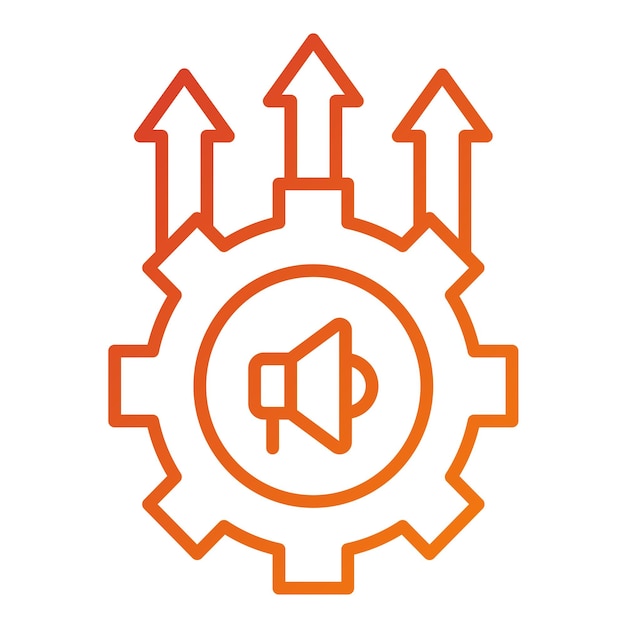 Estilo del icono de optimización de la campaña de diseño vectorial