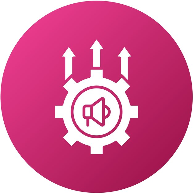 Estilo del icono de optimización de la campaña de diseño vectorial