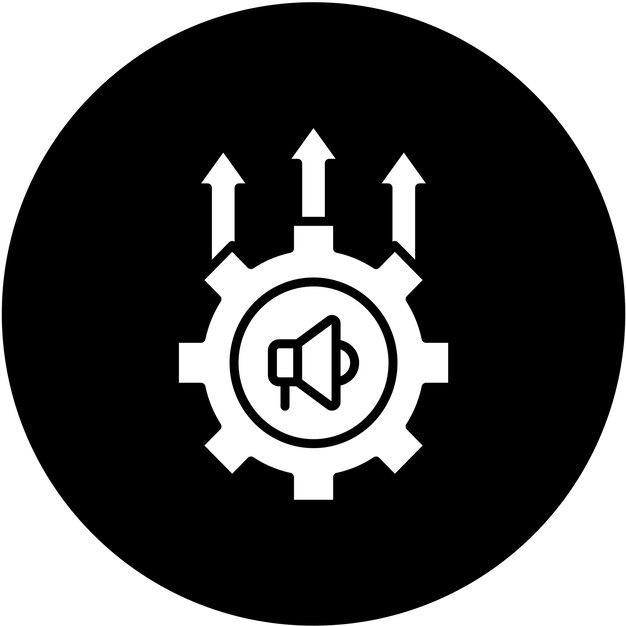 Estilo del icono de optimización de la campaña de diseño vectorial