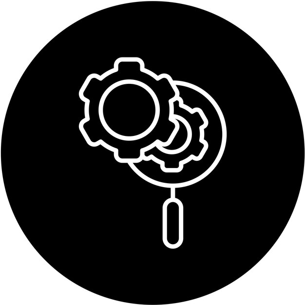 Estilo del icono de optimización del diseño vectorial