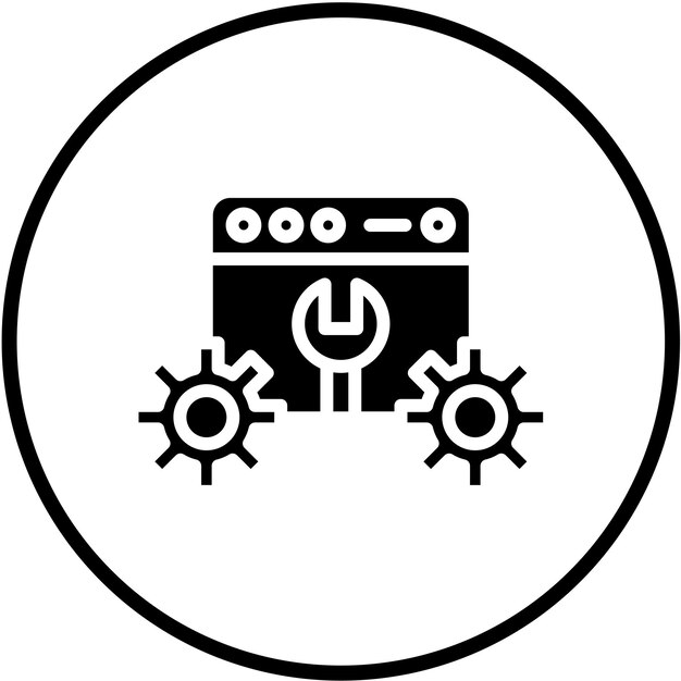 Estilo de icono de optimización web de diseño vectorial
